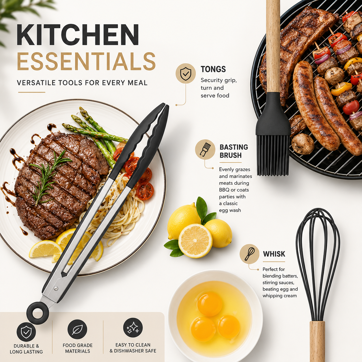 Kitchen Silicone Cooking Utensils, 12 Pc Kitchen Utensil Set, Wooden Kitchen Utensils, Kitchen Gadgets and Spatula Set