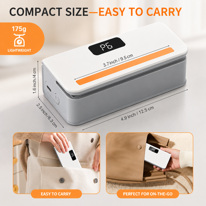 Mini Bag Sealer, 6 Gear Adjustable Bag Sealer for Plastic Bags | Rechargeable Sealer Machine with LED Power Display, Portable Heat Sealer and Cutter, Bag Resealer for Chips Snacks Mylar